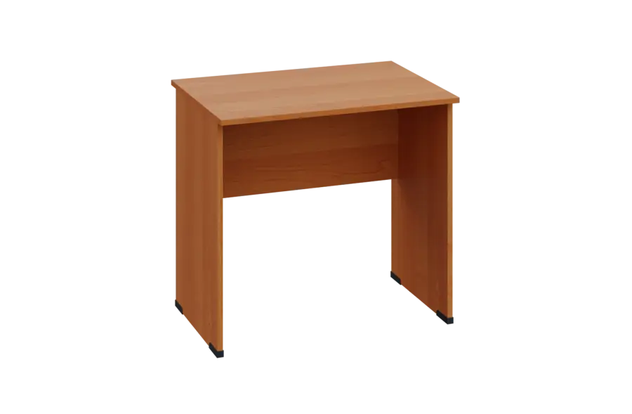 EPL 26 - 8 stůl kancelářský, dřevěná podnož, deska 25 mm, široký 800 mm, olše jantar